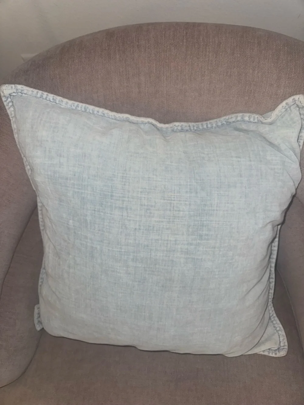 West Elm Pillow 20x20 includes insert Light Blue Linen Throw PillowHome Accents